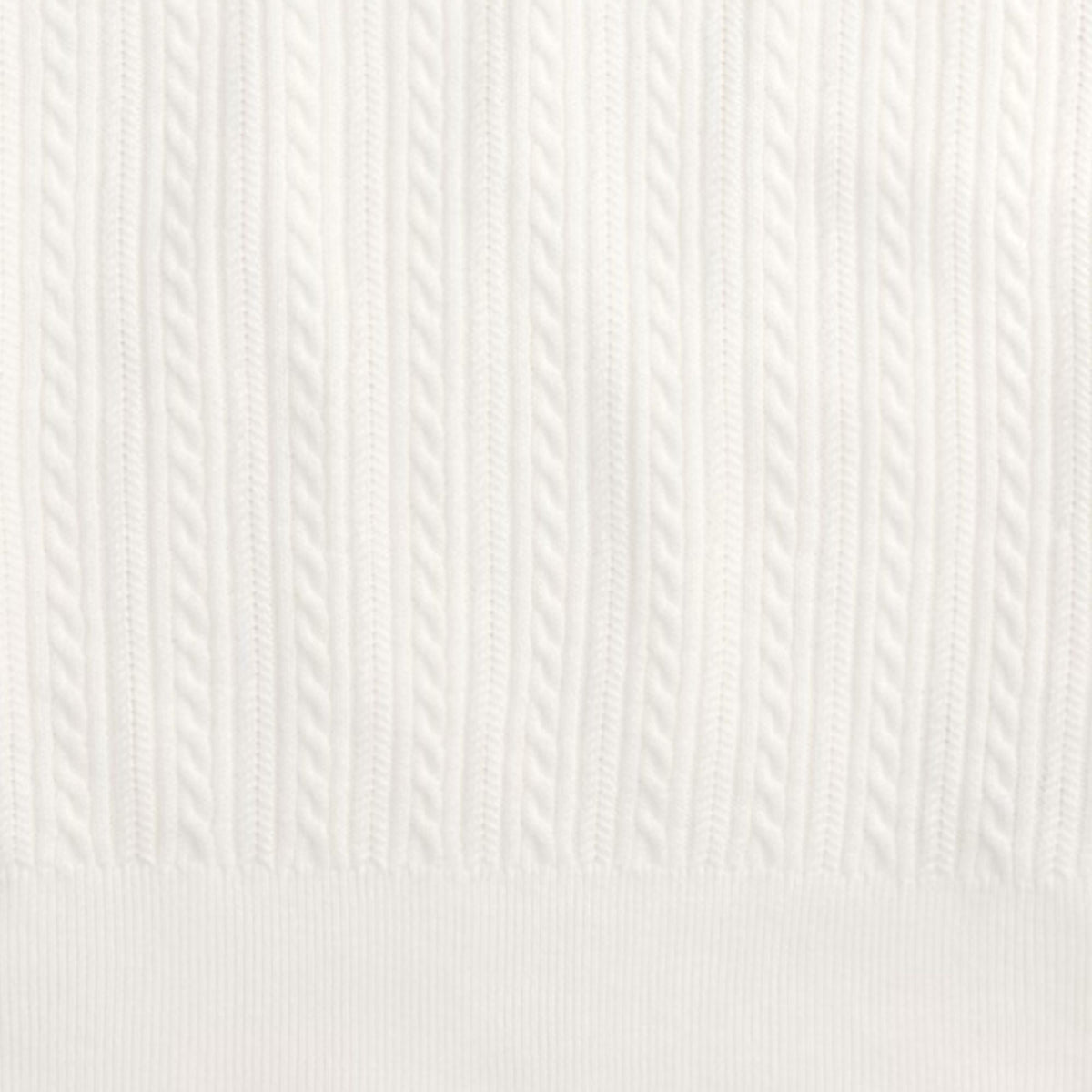 Polo Ralph Lauren Cable-Knit Cotton Polo Shirt - White