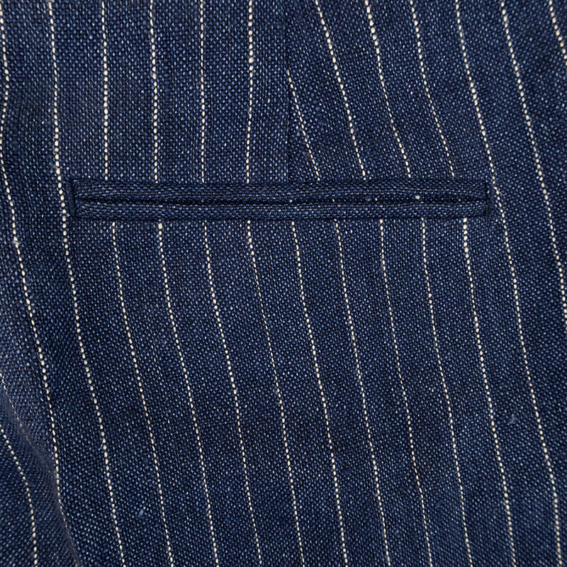 Ralph Lauren Polo Pinstripe Straight Leg Trousers Navy Women's