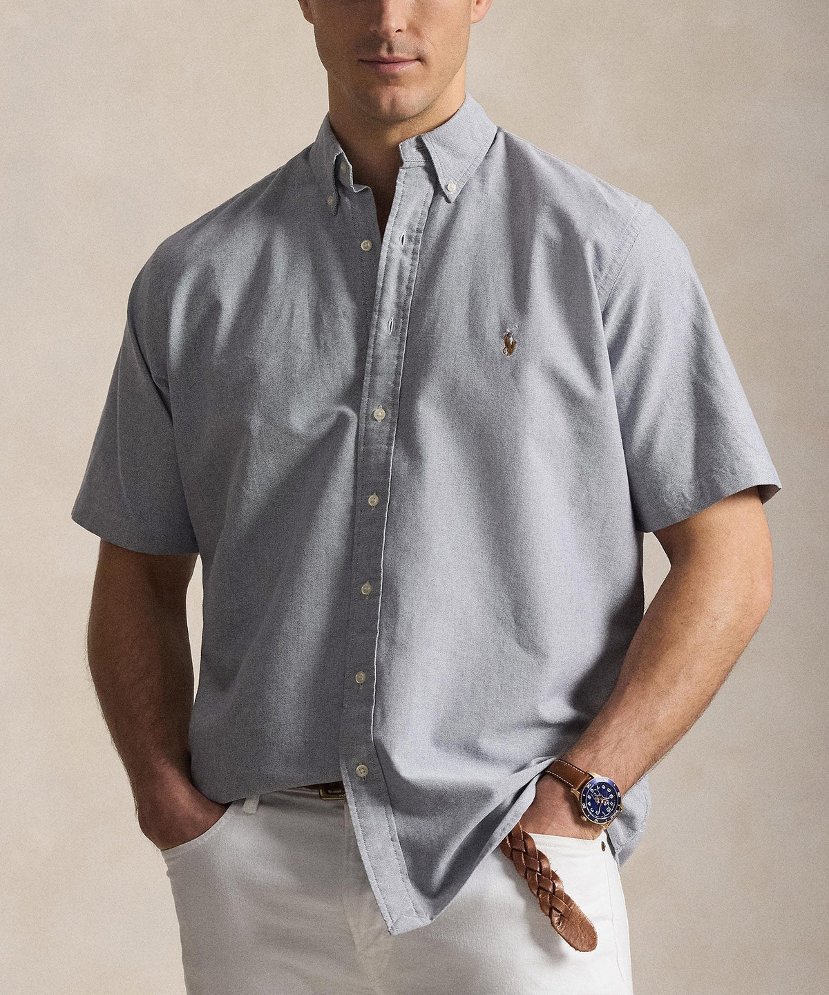 Polo Ralph Lauren Short Sleeve Solid Oxford Sport Shirt