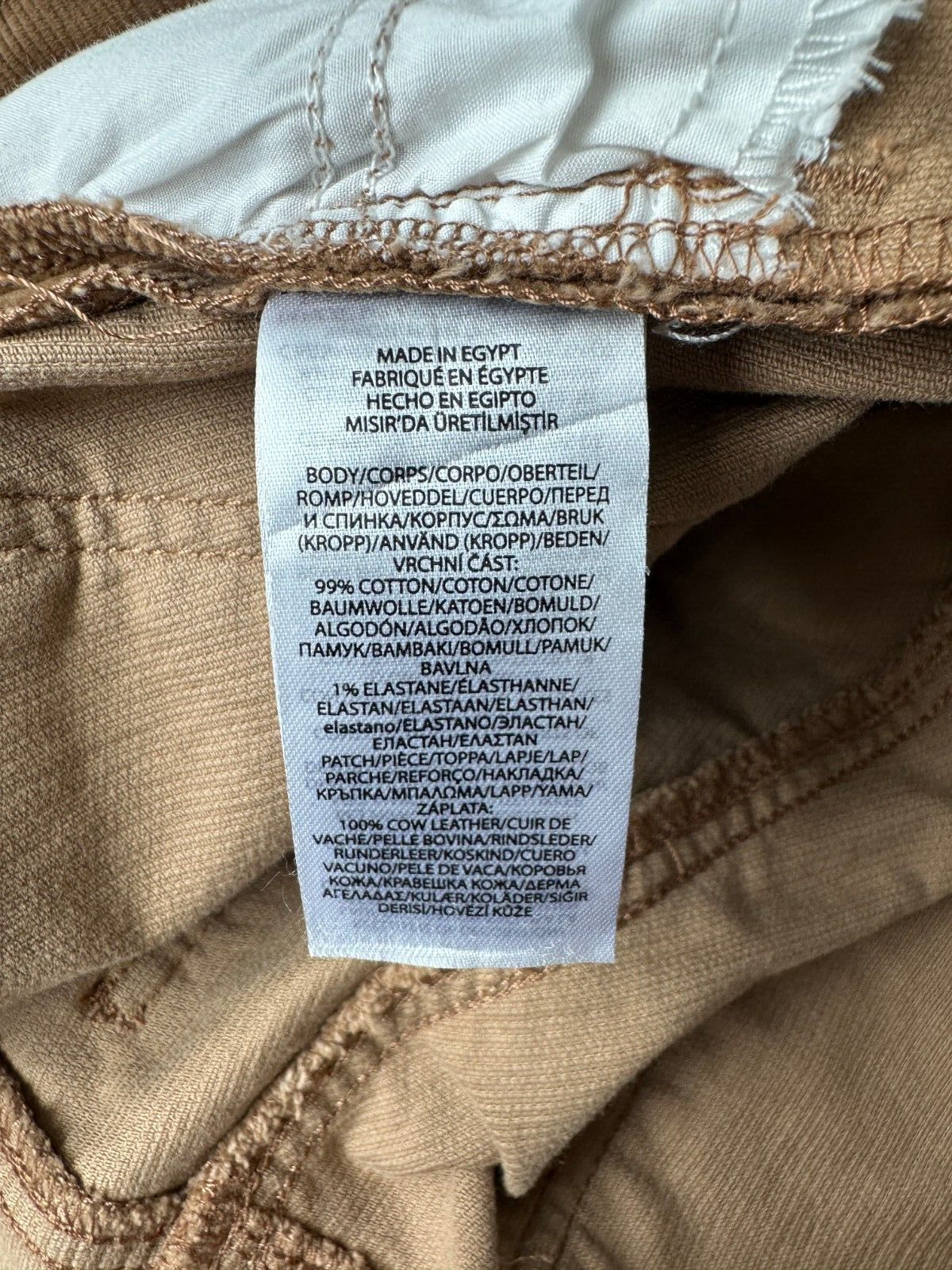 Lauren Ralph Lauren Camel Brown Straight Leg High Rise Corduroy Pants Size 14