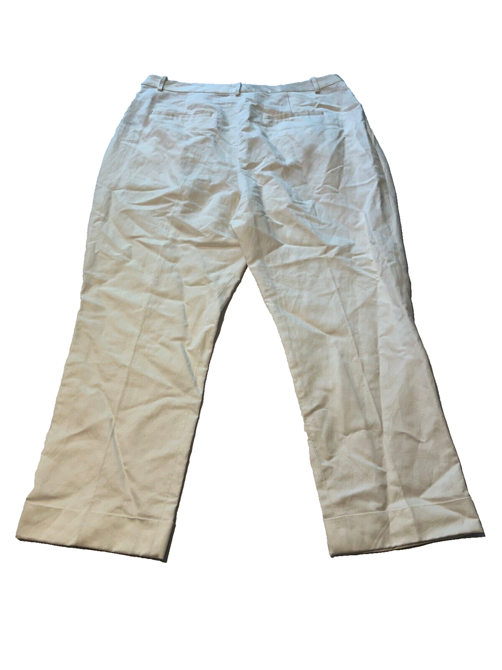 Lauren Ralph Lauren Womens White Straight Leg Cropped Pants Size 16