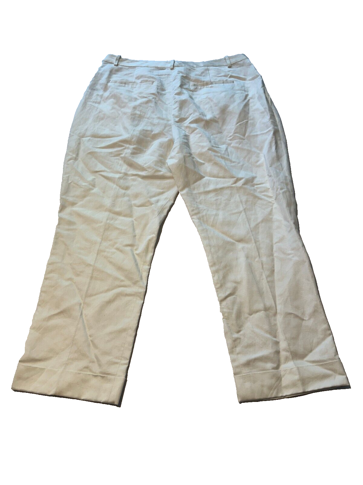 Lauren Ralph Lauren Womens White Straight Leg Cropped Pants Size 16