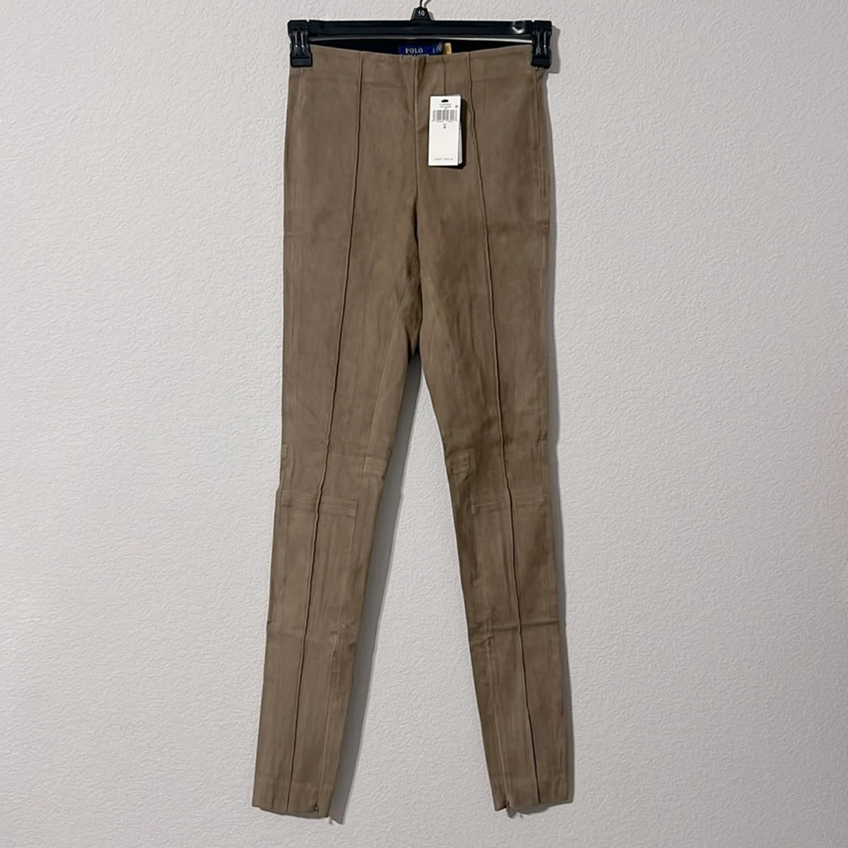 Polo Ralph Lauren Paneled Suede Leggings in Tan, Size S, NWT Retail $998