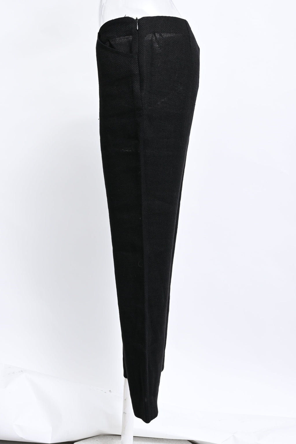 Women's Ralph Lauren Collection Straight-Leg Trousers in Black Linen