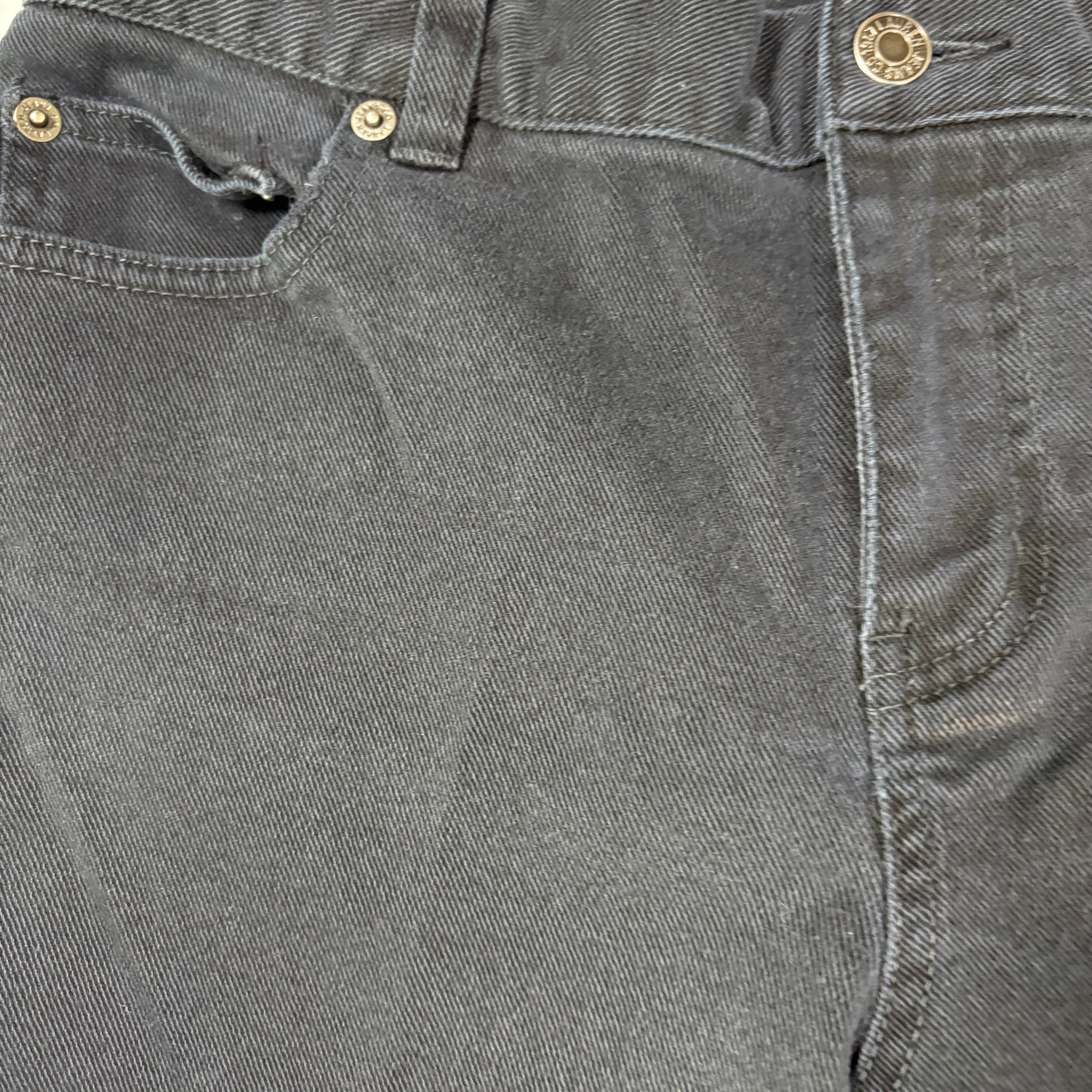 Ralph Lauren Jeans Co Women 12P Black Denim Stretch Petite Classic Casual Pants