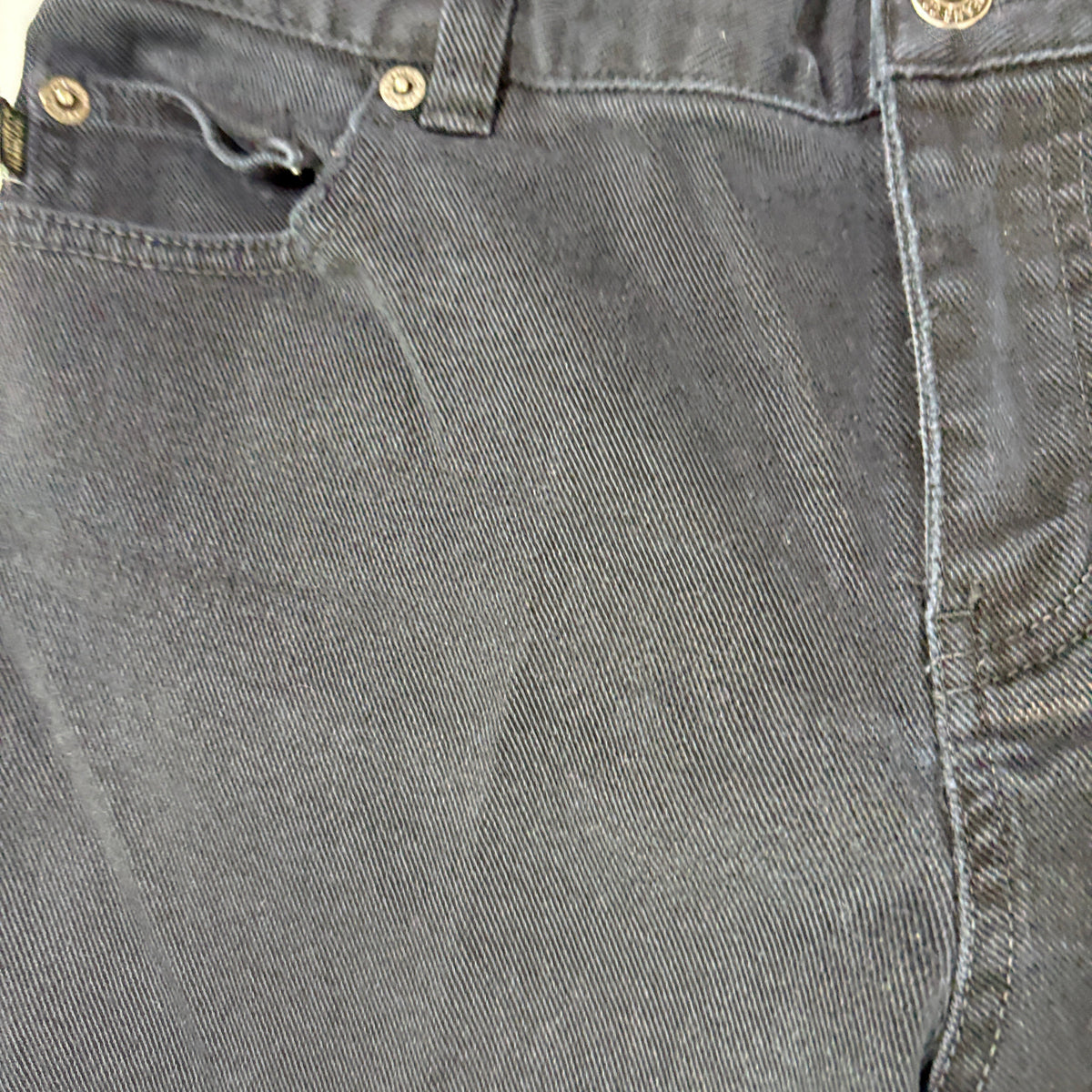 Ralph Lauren Jeans Co Women 12P Black Denim Stretch Petite Classic Casual Pants