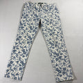 Ralph Lauren Jeans Womens 8 Skinny Floral Print Y2K Retro Stretch Denim Pants Up