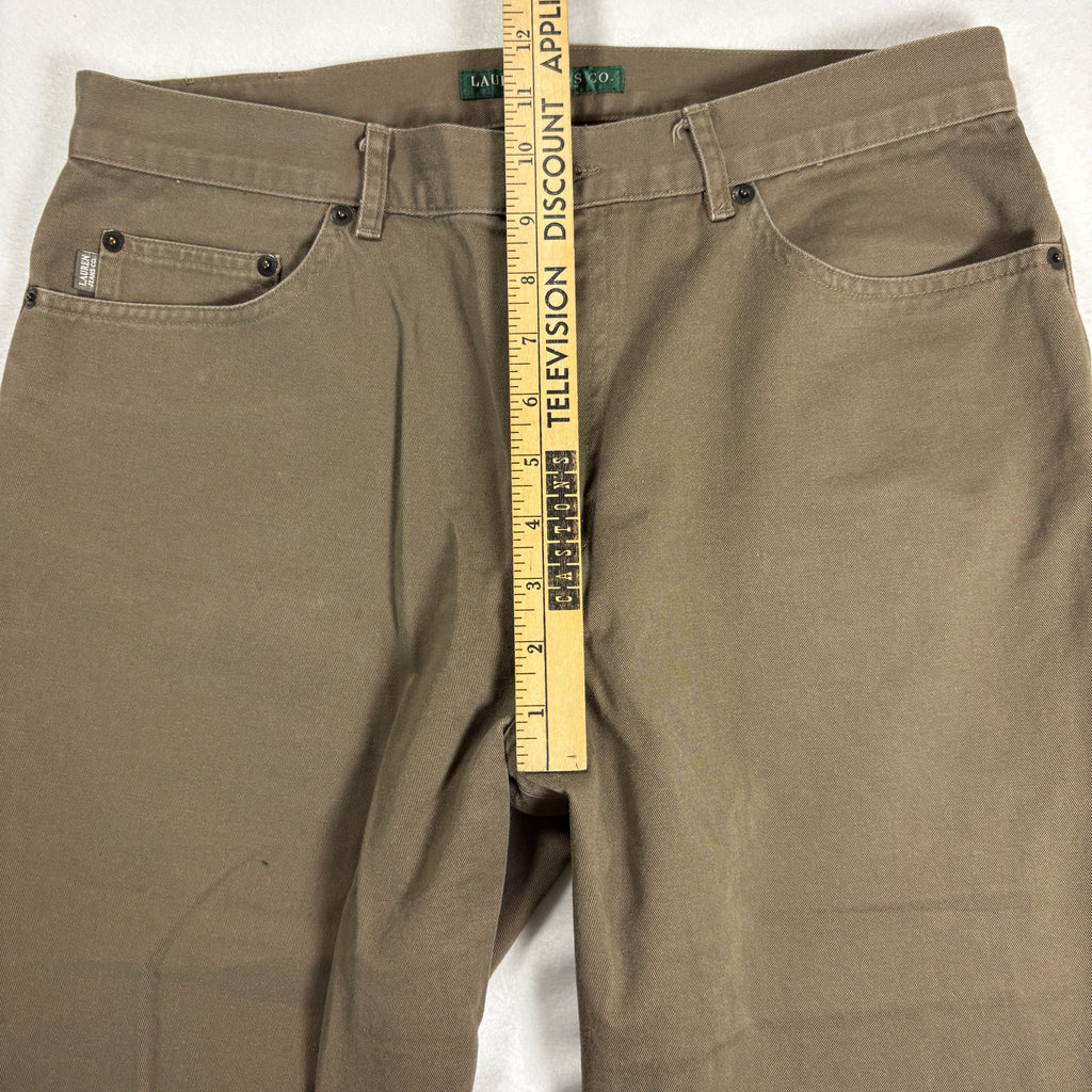 Ralph Lauren Womens Jeans 12 Brown Straight Leg 100% Cotton Vintage Y2K