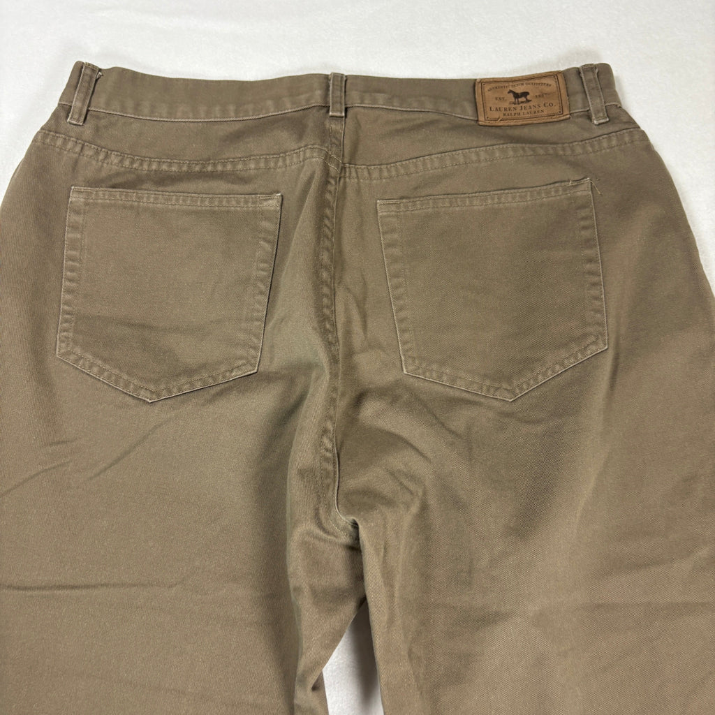 Ralph Lauren Womens Jeans 12 Brown Straight Leg 100% Cotton Vintage Y2K