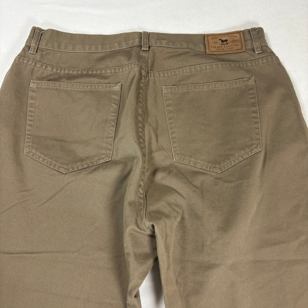 Ralph Lauren Womens Jeans 12 Brown Straight Leg 100% Cotton Vintage Y2K
