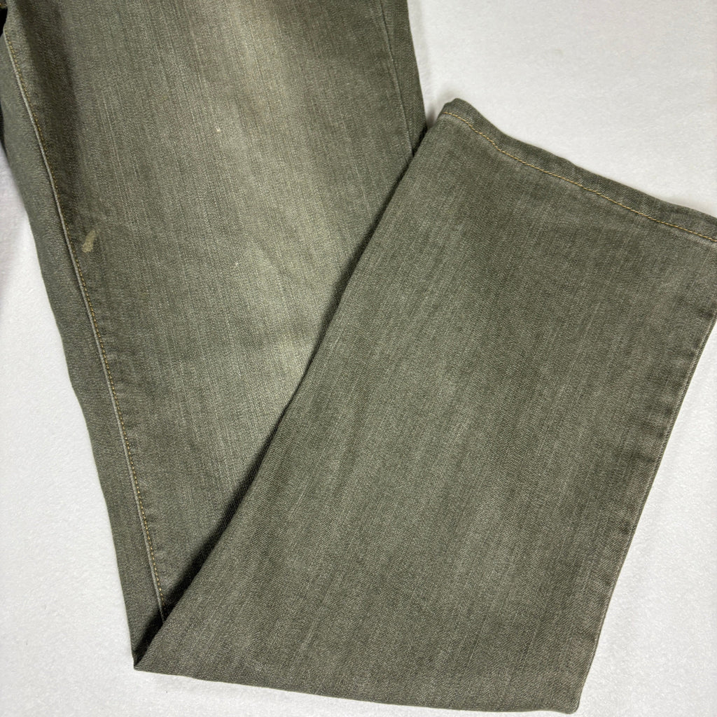 Ralph Lauren Womens Jeans 12 Green Straight Leg Stretch Denim Vintage Y2K