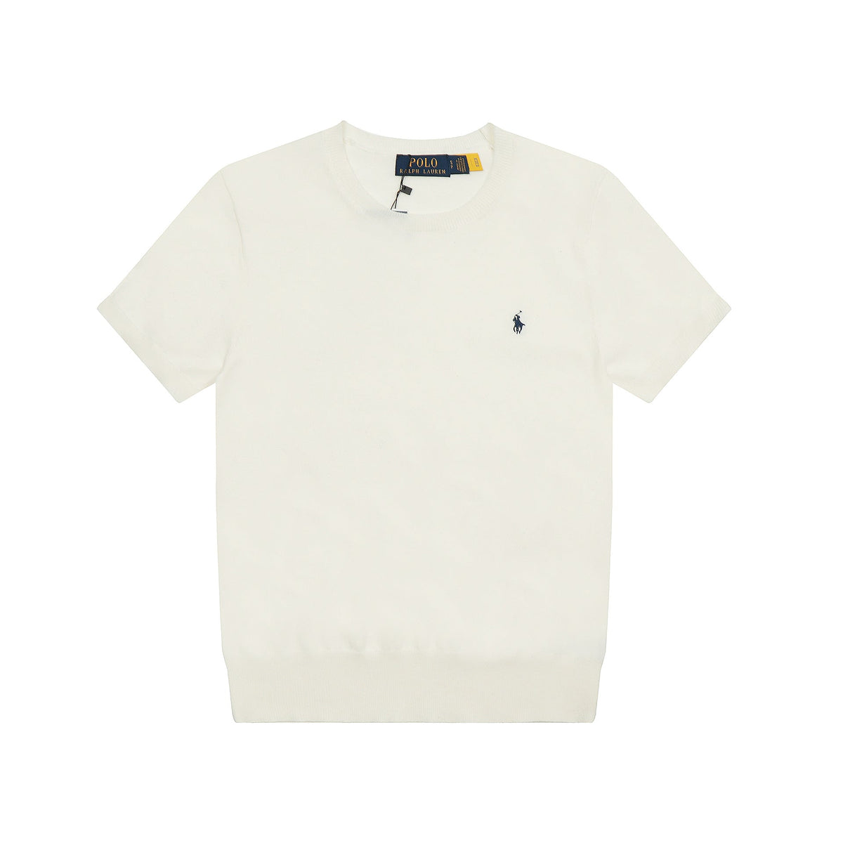 Ralph Lauren Knitted sweaters Ralph Lauren Knitted Short Sleeved Shirt RLl Pony Standard Knitted Twist Embroidered Short Sleeve Top T-Shirt
