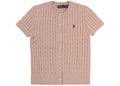 Polo Ralph Lauren Short Sleeve Crewneck Cardigan Pale Pink