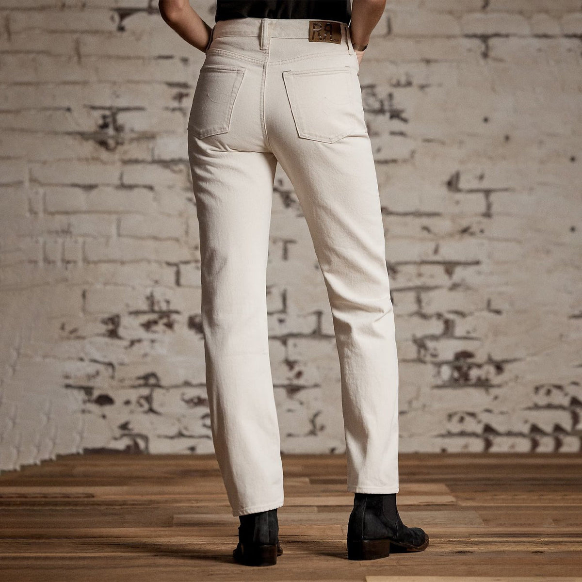 RRL By Ralph Lauren Womens Straight Leg Full Length Straight Seeded Natural