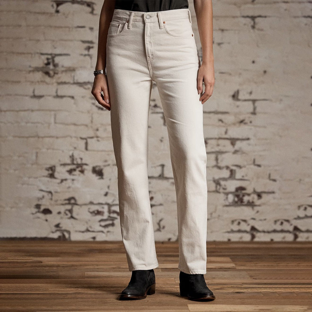 RRL By Ralph Lauren Womens Straight Leg Full Length Straight Seeded Natural