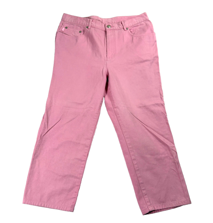 Lauren Jeans Co Pink Pants Womens 8 Straight Leg 100% Cotton Casual Vintage