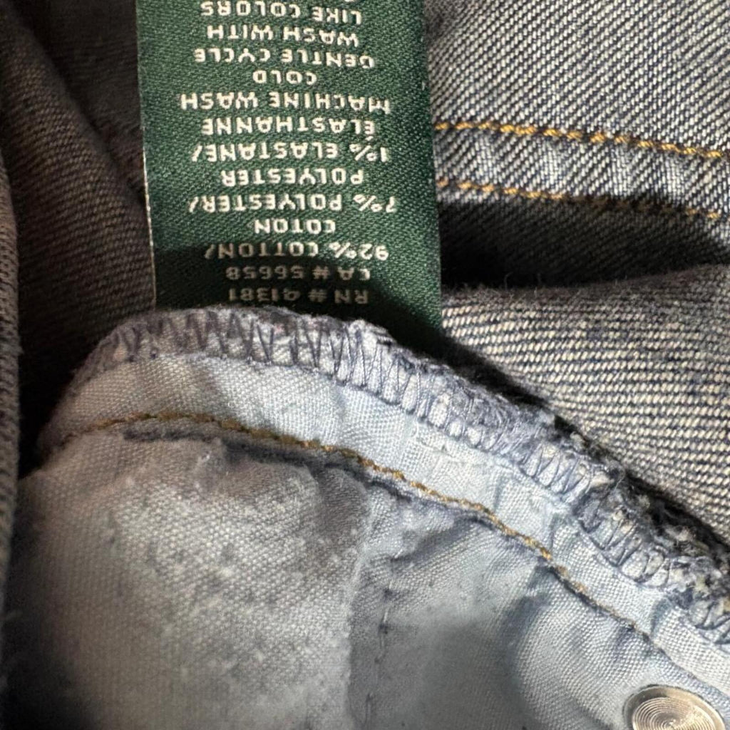 Lauren Ralph Lauren Modern Straight Jeans Womens Size 18 Blue Stretch Denim