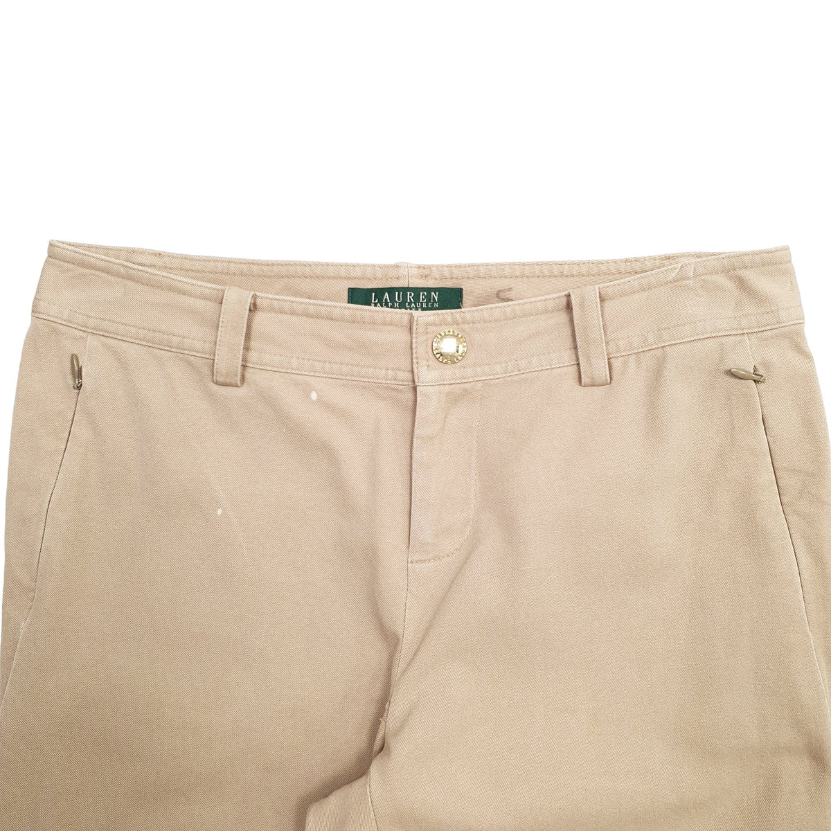 Womens Ralph Lauren Beige Chino Cotton Blend  Trousers UK10
