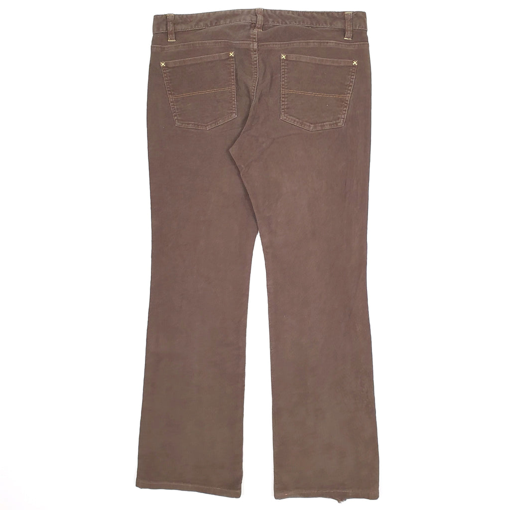 Womens Ralph Lauren Polo Jeans Co Low Rise Brown Corduroy Cotton  Trousers UK14