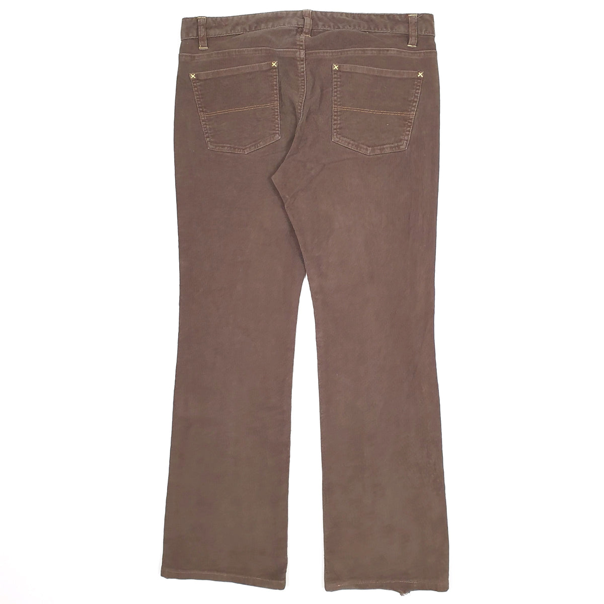 Womens Ralph Lauren Polo Jeans Co Low Rise Brown Corduroy Cotton  Trousers UK14
