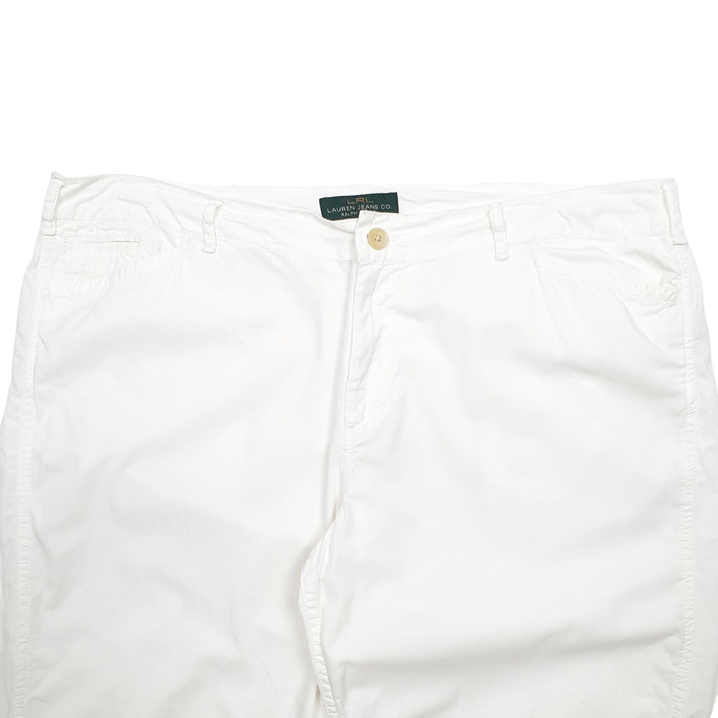 Womens Ralph Lauren White Chino Cotton  Trousers UK20