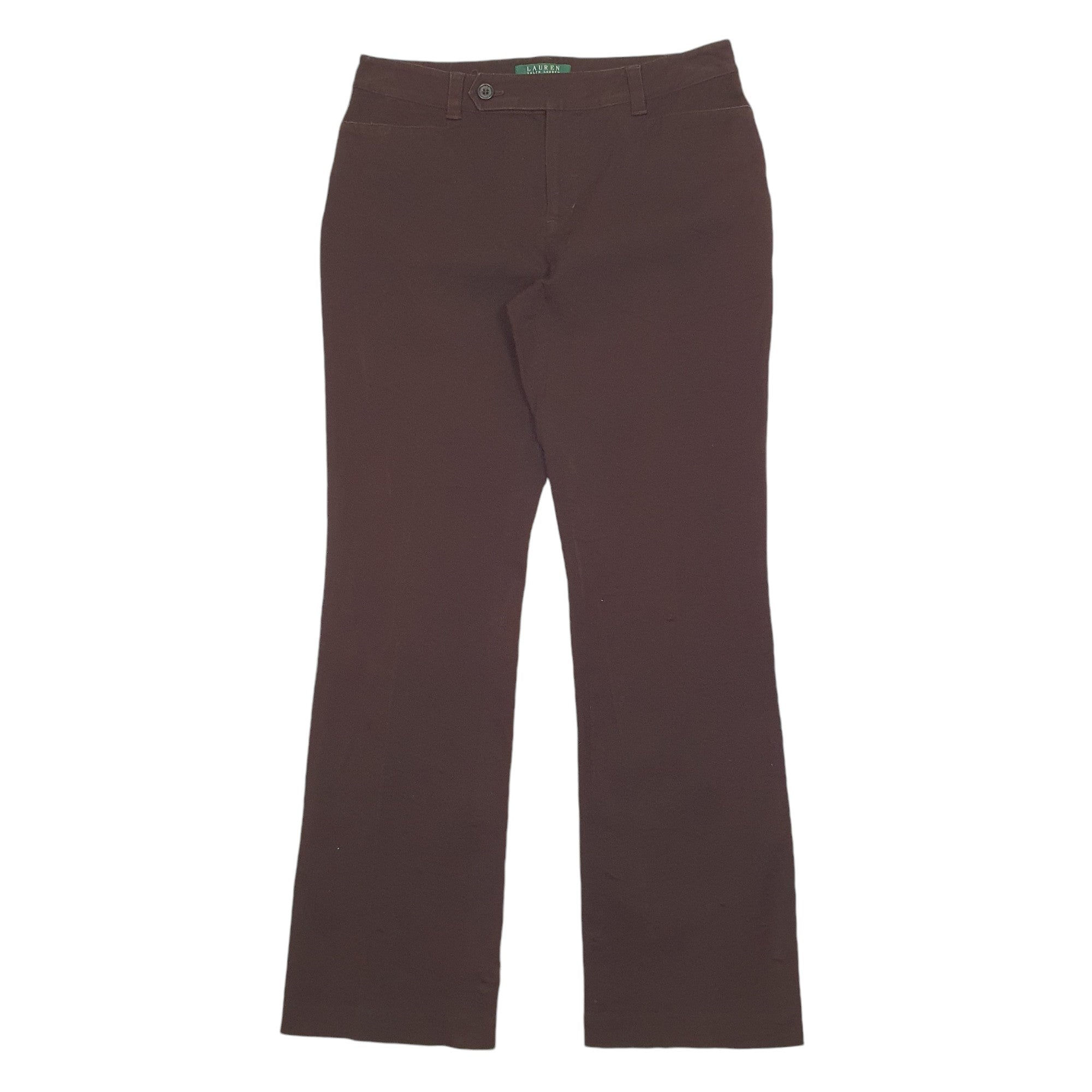 Womens Ralph Lauren Brown Chino Cotton Blend  Trousers UK12