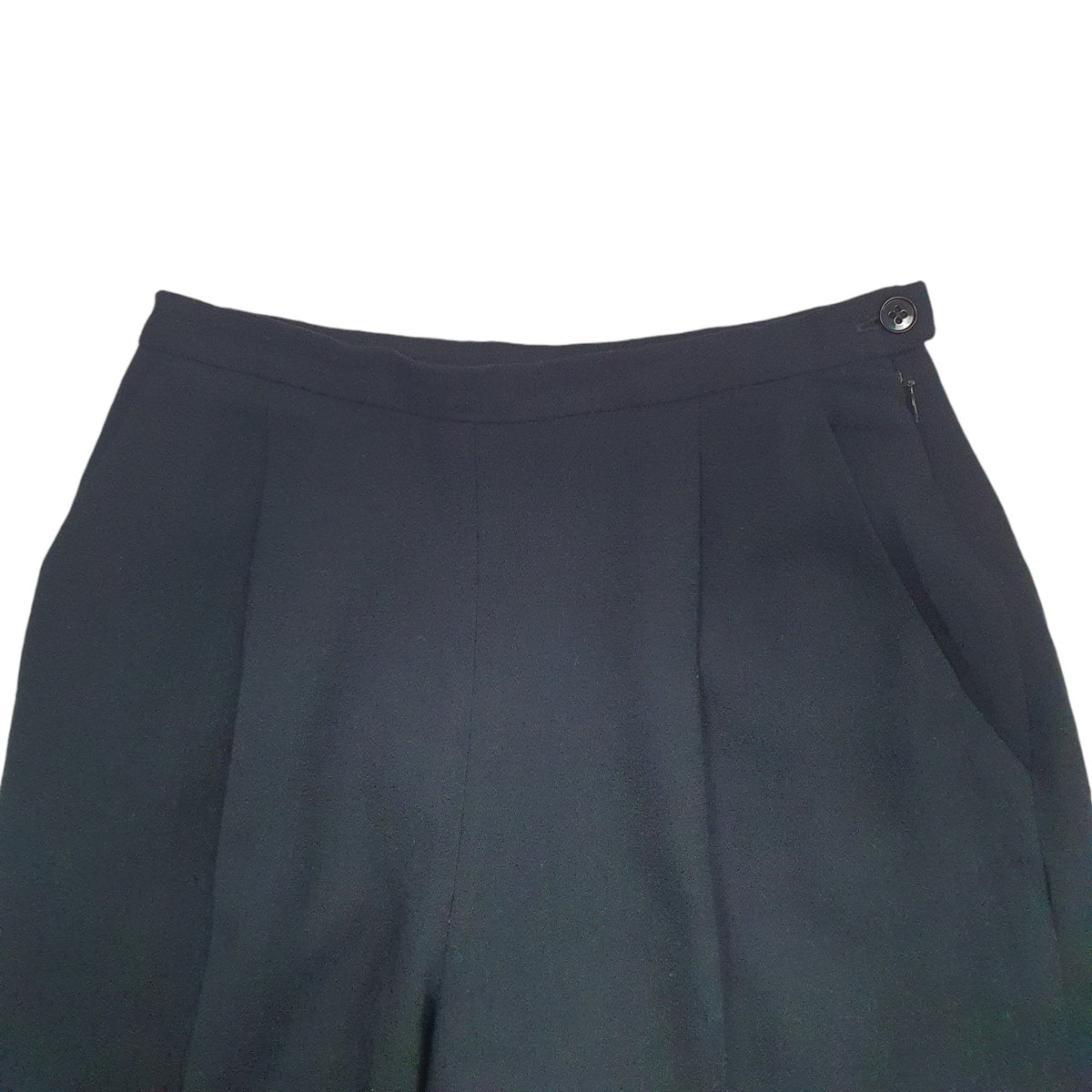 Womens Ralph Lauren Worsted Wool Made In USA Black Chino Wool  Trousers UK8