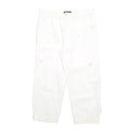 Womens Ralph Lauren White Chino Cotton  &  Linen  Trousers UK12
