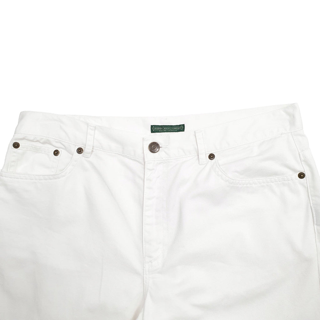 Womens Ralph Lauren White Chino Cotton  Trousers UK14
