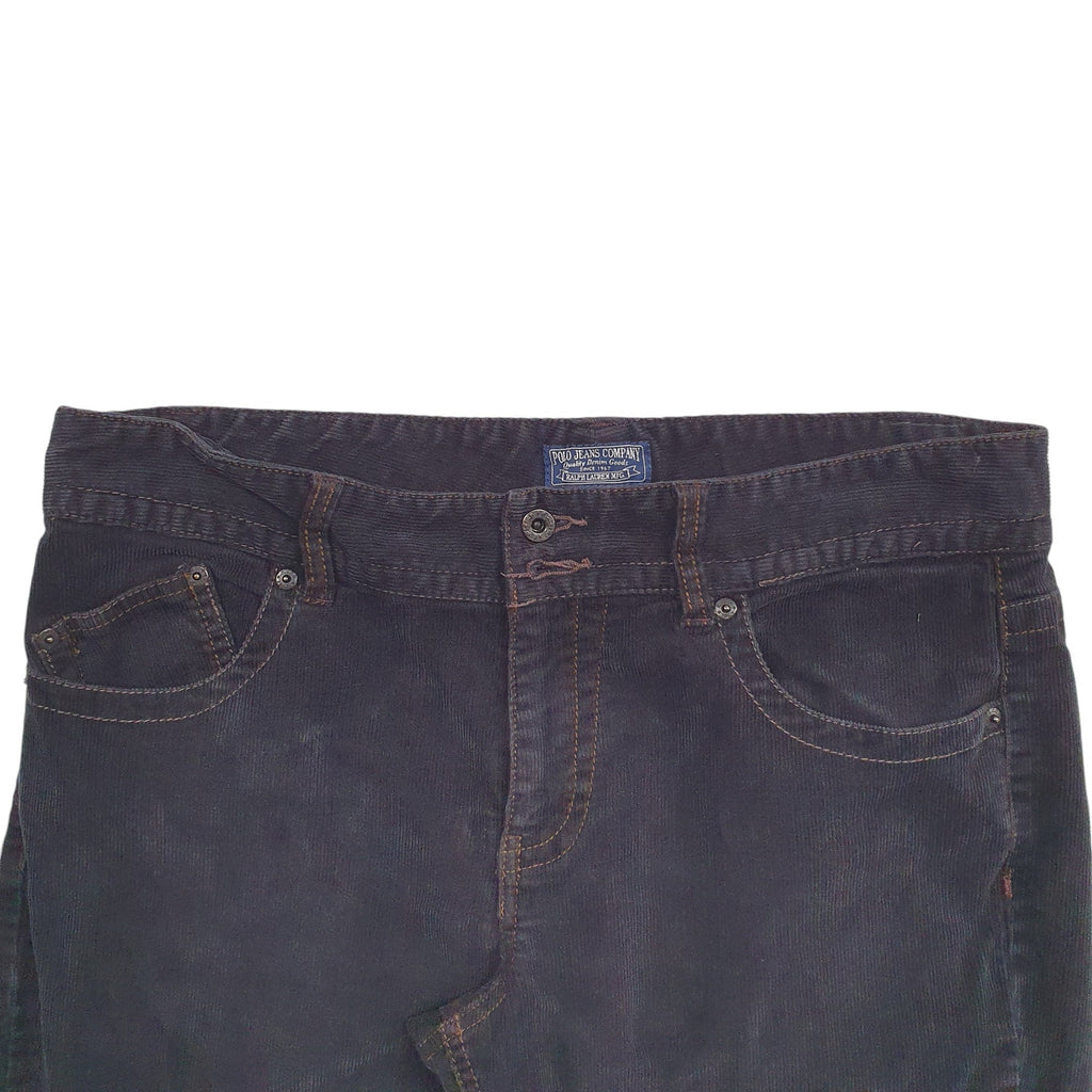 Womens Ralph Lauren Black Corduroy Cotton  Trousers Womens UK12