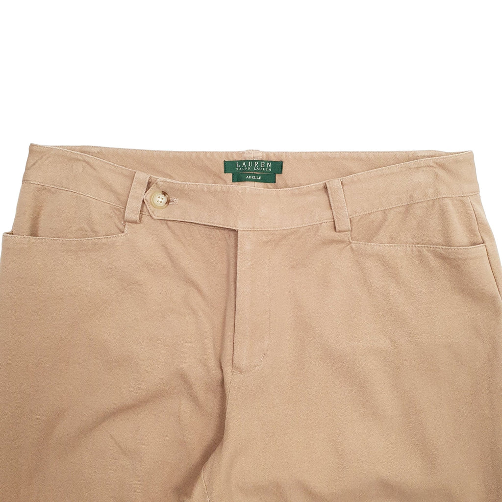 Womens Ralph Lauren Tan Chino Cotton Blend  Trousers UK14