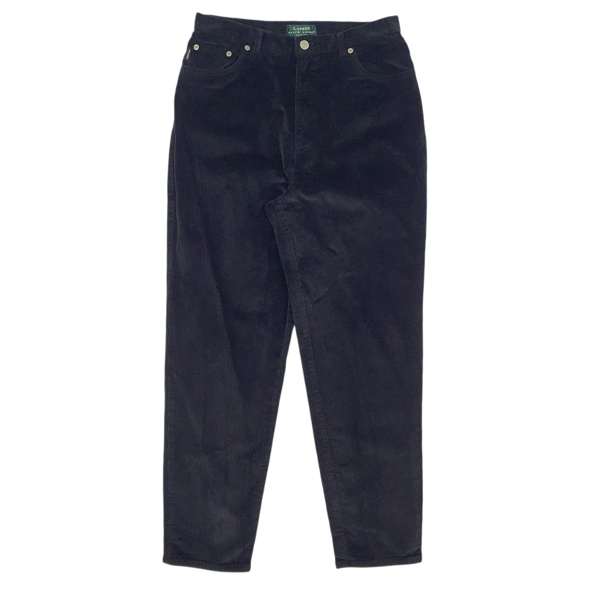 RALPH LAUREN Corduroy Trousers Cord Jeans Black Womens UK10