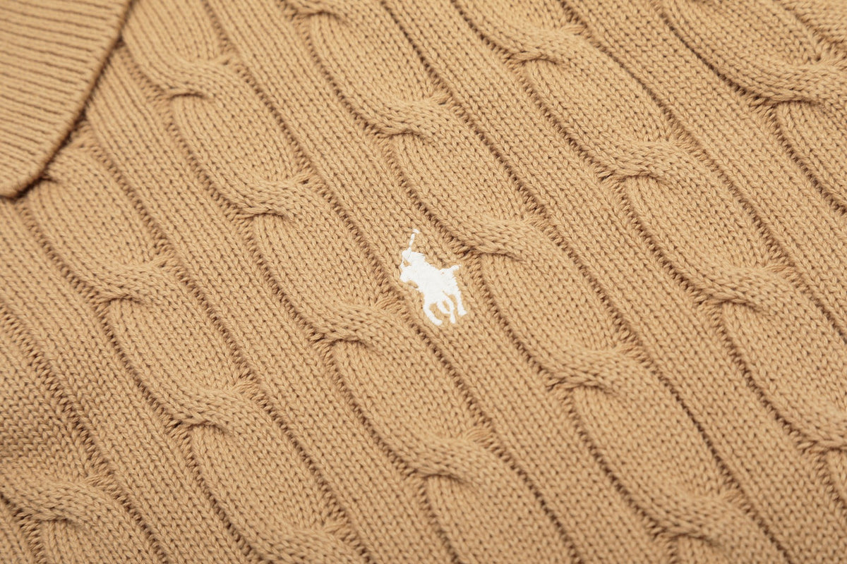 RALPH LAUREN SHORT-SLEEVE POLO KNIT SWEATER STYLE 433