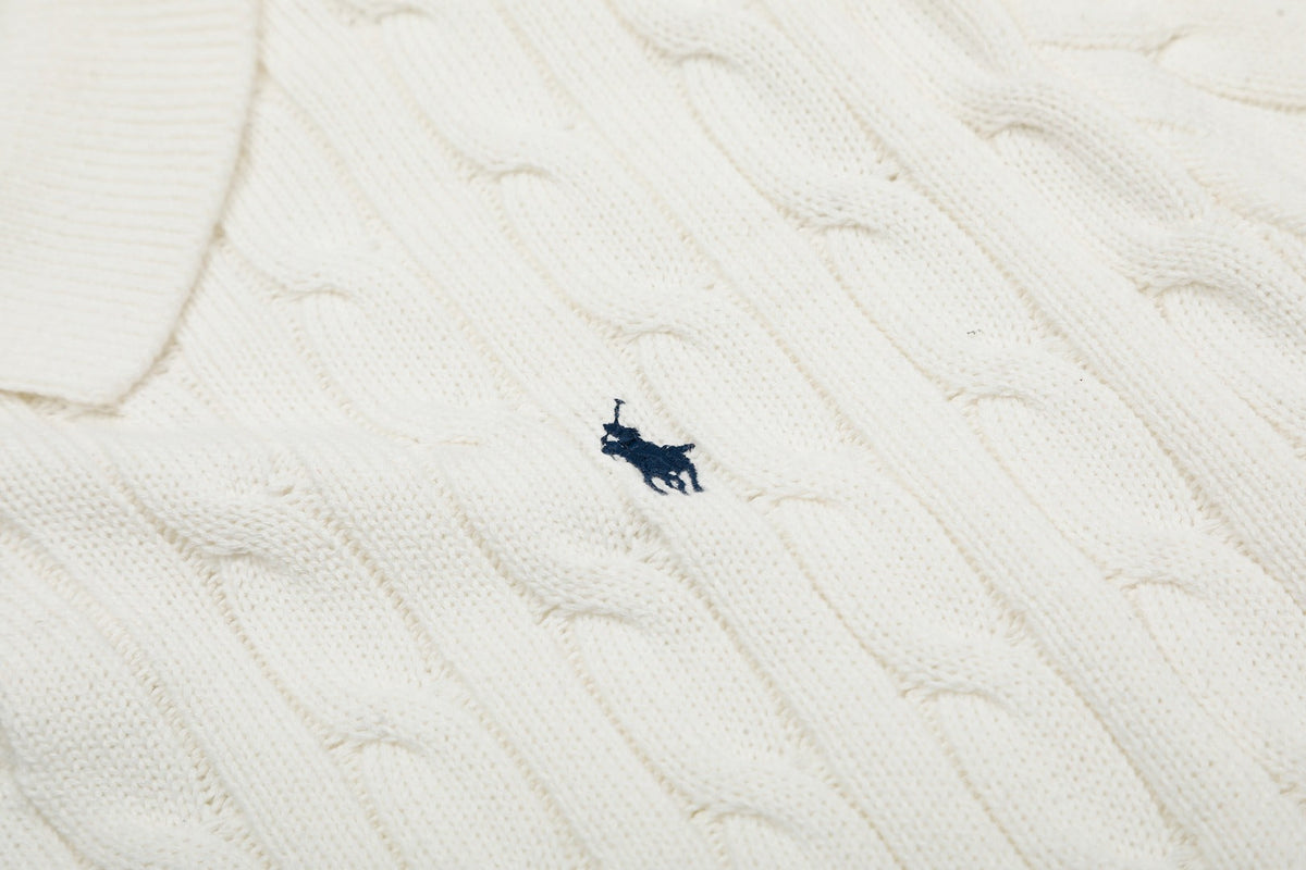 RALPH LAUREN SHORT-SLEEVE POLO KNIT SWEATER STYLE 436