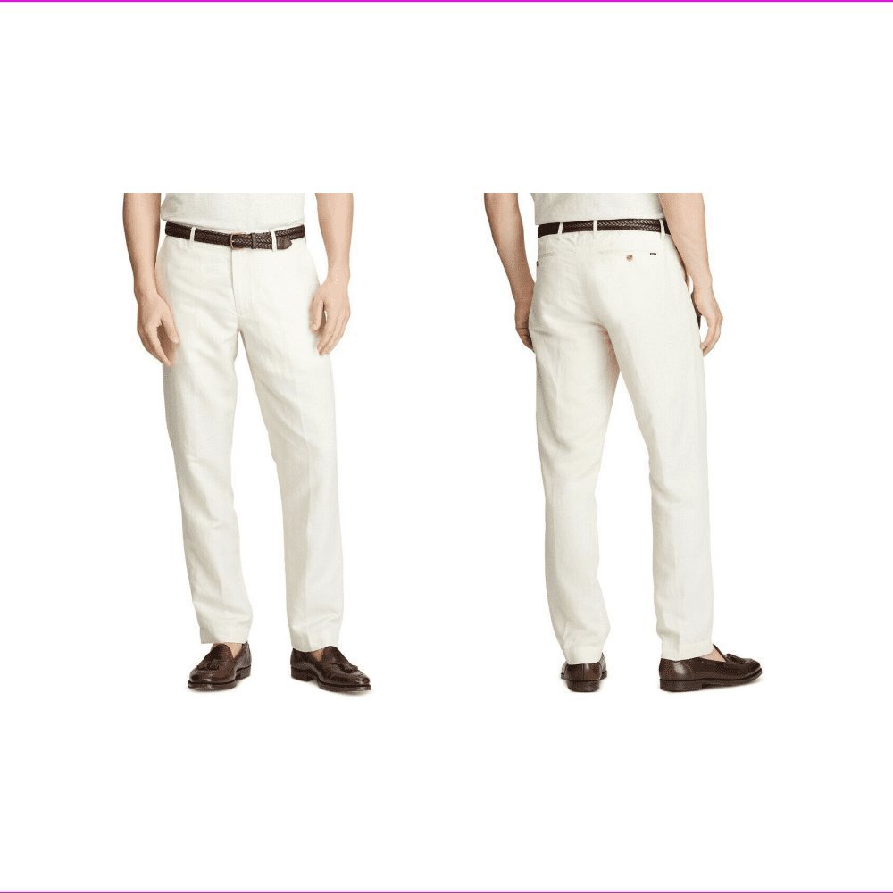 Polo Ralph Lauren Men's Linen Blend Straight-Fit Pants-C-36WX30L