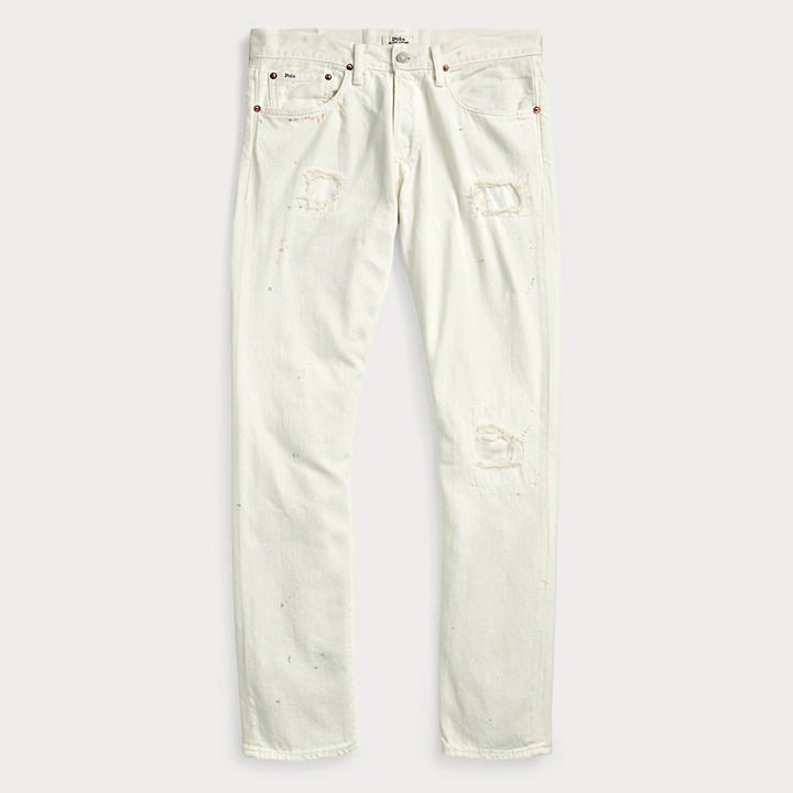 Polo Ralph Lauren Men's Sullivan Slim Distressed Jean White Size 38 (MSRP $198)